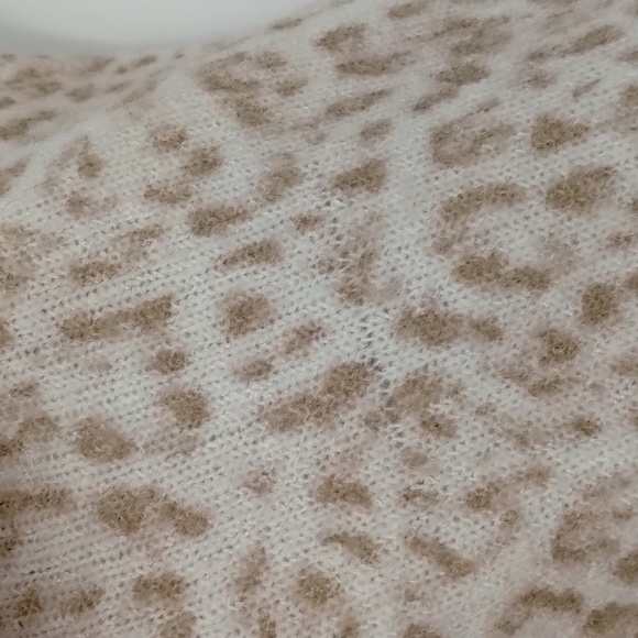 Beachlunchlounge women's XL (16-18) leopard print tan pink sweater long sleeve - Picture 10 of 11